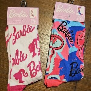 Barbie Pink and Blue Crew Socks Set